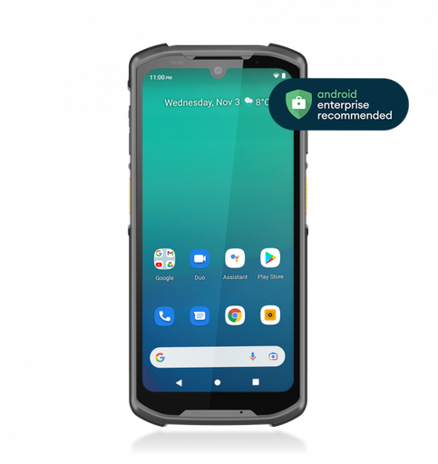 [MT95] Newland MT9556 Kambur Pro II, 2D, diagonale d'écran, 15.5 cm (6.1''), GPS, caméra (13 MP), front camera (8 MP), connecion: USB-C, WiFi (802.11ac), 5G, NFC, RAM: 6 Go, flash: 128 GB, Android (13), inclus: câble (USB-C), USB power charger, Google Mobile Services, batterie, 6000 mAh, dragonne, film de protection, indice de protection: IP67